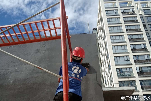 深圳珠江广场观光电梯免砸砖防水补漏工程案例_广州华浪防水公司