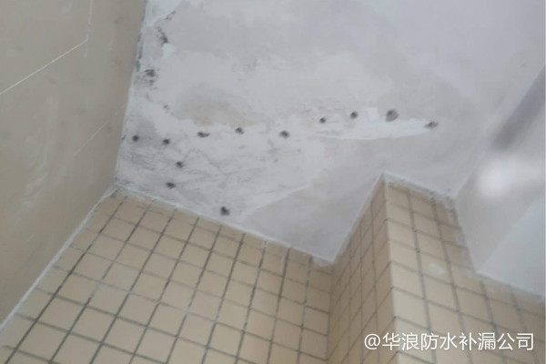 花都区东晖名苑天花防水补漏工程案例_花都防水补漏公司