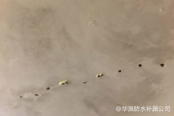 花都区东晖名苑天花防水补漏工程案例_花都防水补漏公司