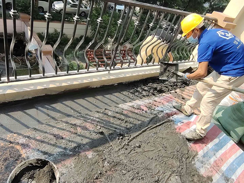 花都雅居乐B27X栋别墅阳台及外墙防水补漏补漏工程 