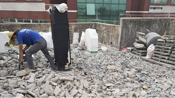 越秀区环境局整体开凿屋面防水补漏工程＿广州华浪防水公司
